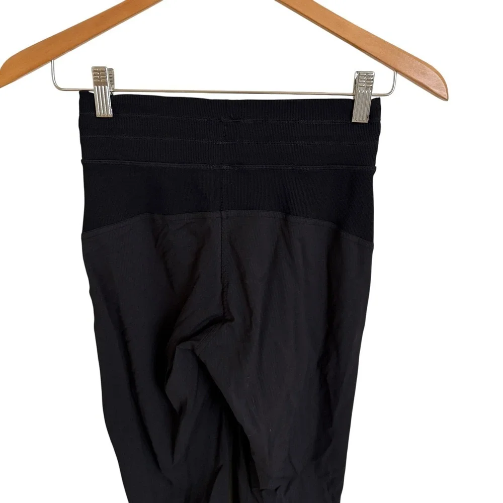 Lululemon Dance Studio Jogger Pants Black Sz 0 Ribbed Waist‎ 27